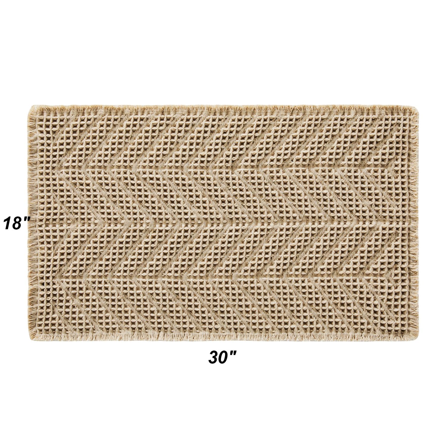 Bathroom Floor Mat,Boho Bath Rug,Super Absorbent Bath Mat,Bathroom Rugs Non Slip Washable, Quick Dry Shower Mats, Ultra Soft Bath Mat Towel,Brown,18"*30"