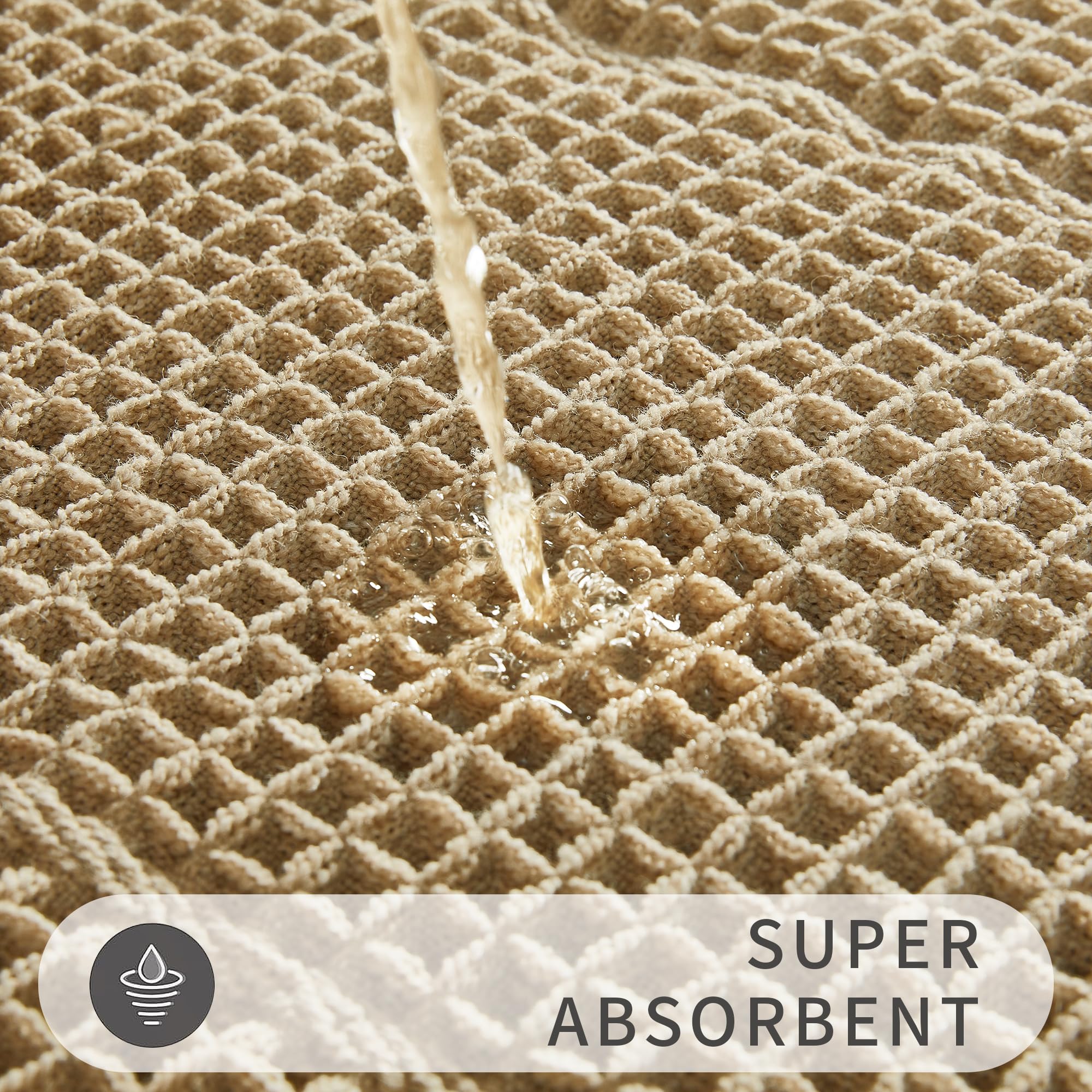 Bathroom Floor Mat,Boho Bath Rug,Super Absorbent Bath Mat,Bathroom Rugs Non Slip Washable, Quick Dry Shower Mats, Ultra Soft Bath Mat Towel,Brown,18"*30"