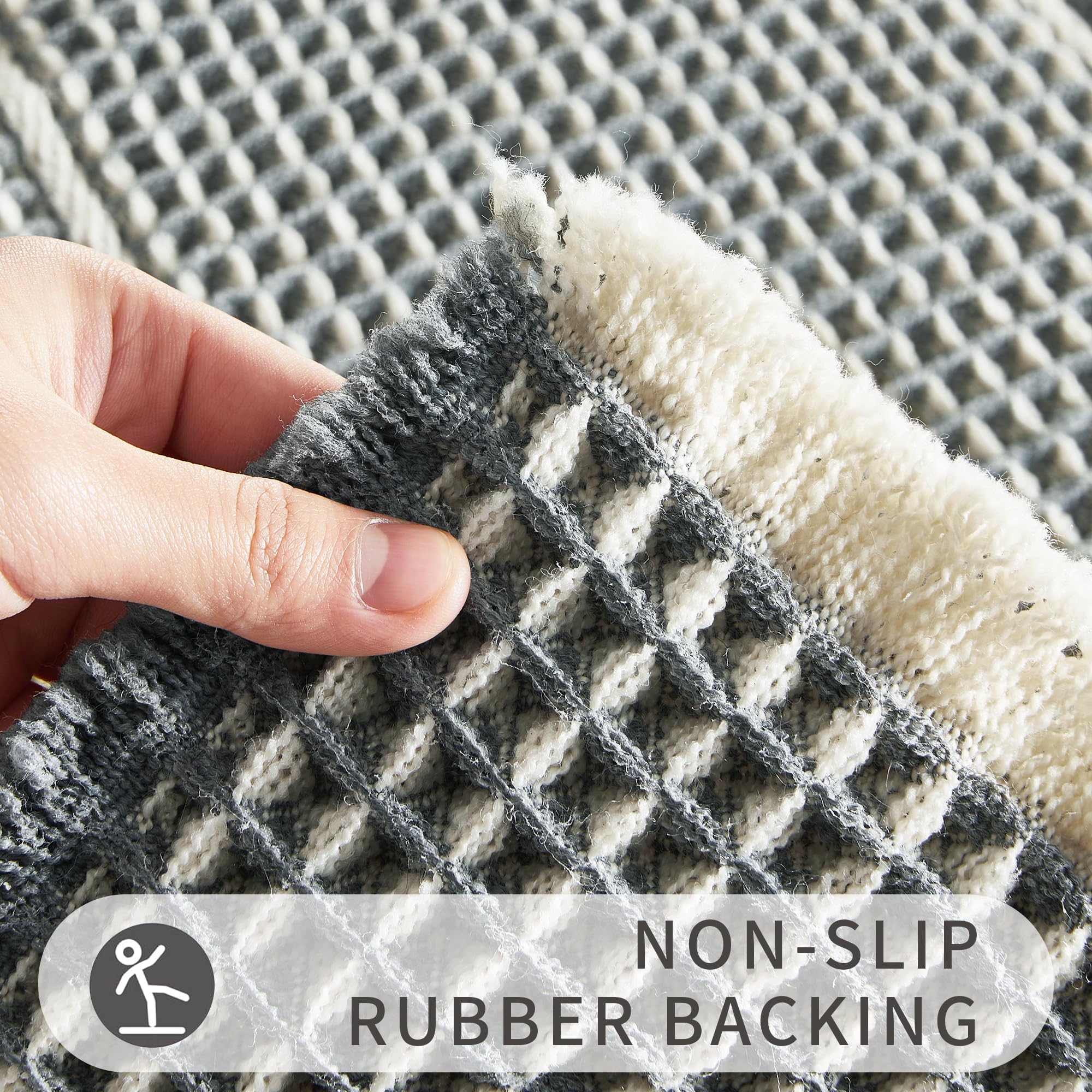 Bathroom Floor Mat,Boho Bath Rug,Super Absorbent Bath Mat,Bathroom Rugs Non Slip Washable, Quick Dry Shower Mats, Ultra Soft Bath Mat Towel,Brown,18"*30"