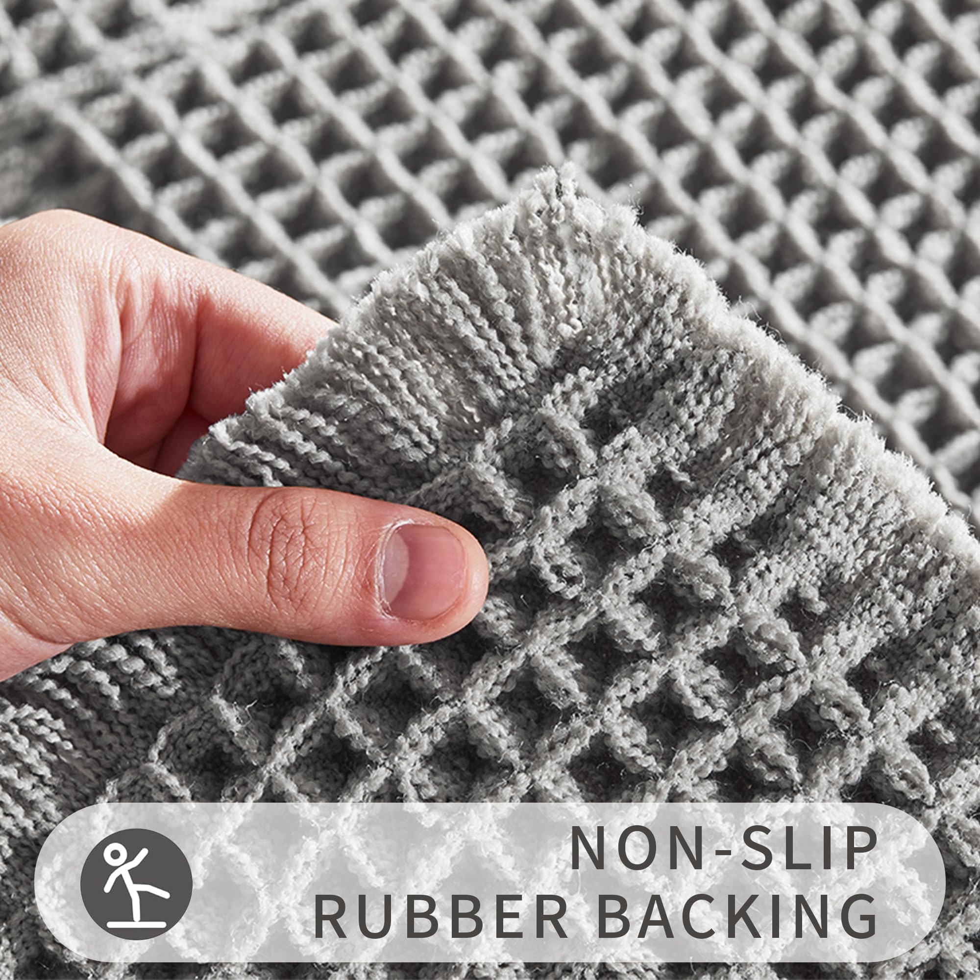 Bathroom Floor Mat,Boho Bath Rug,Super Absorbent Bath Mat,Bathroom Rugs Non Slip Washable, Quick Dry Shower Mats, Ultra Soft Bath Mat Towel,Brown,18"*30"