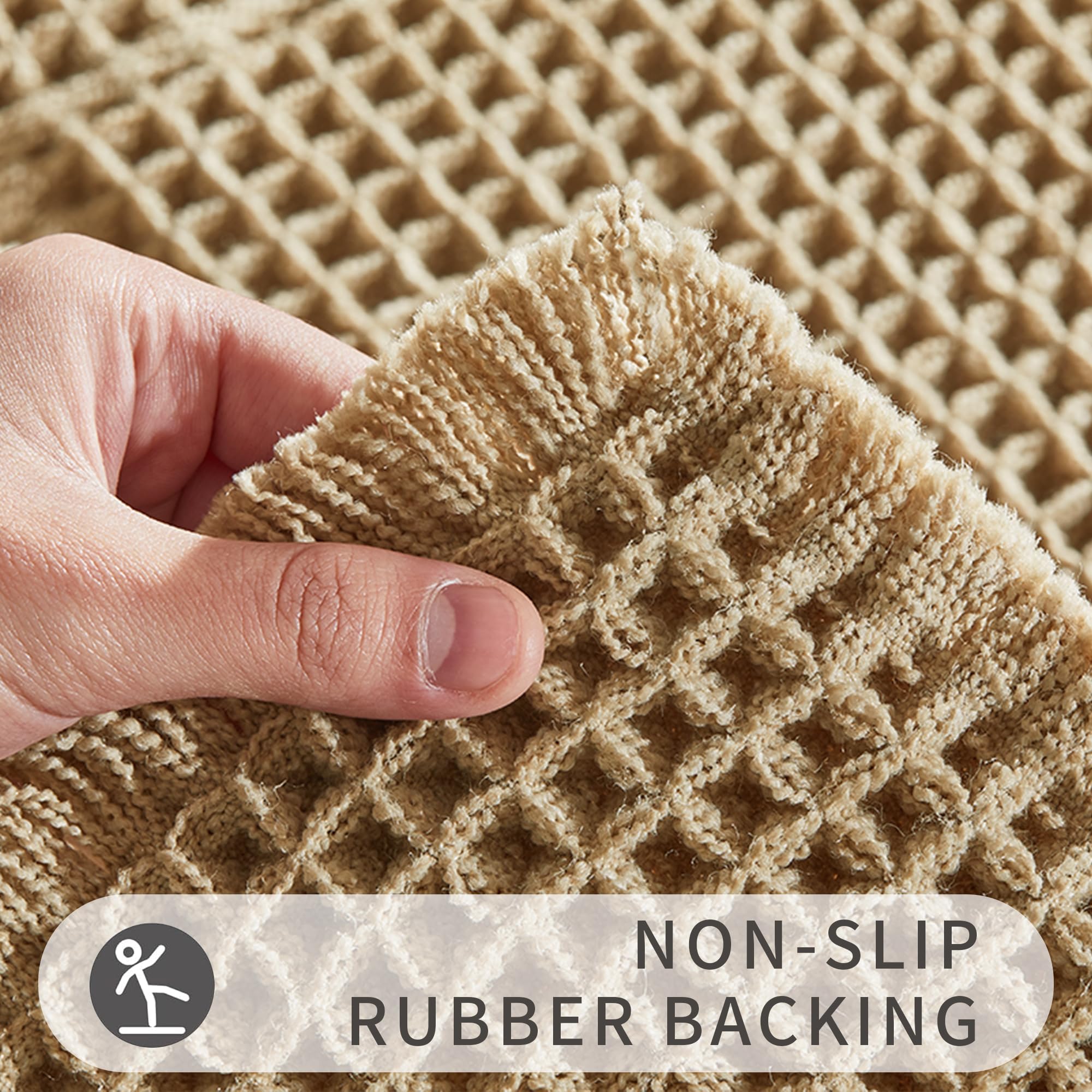 Bathroom Floor Mat,Boho Bath Rug,Super Absorbent Bath Mat,Bathroom Rugs Non Slip Washable, Quick Dry Shower Mats, Ultra Soft Bath Mat Towel,Brown,18"*30"