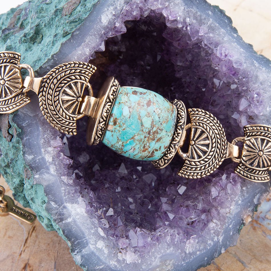 Batik Turquoise Toggle Bracelet