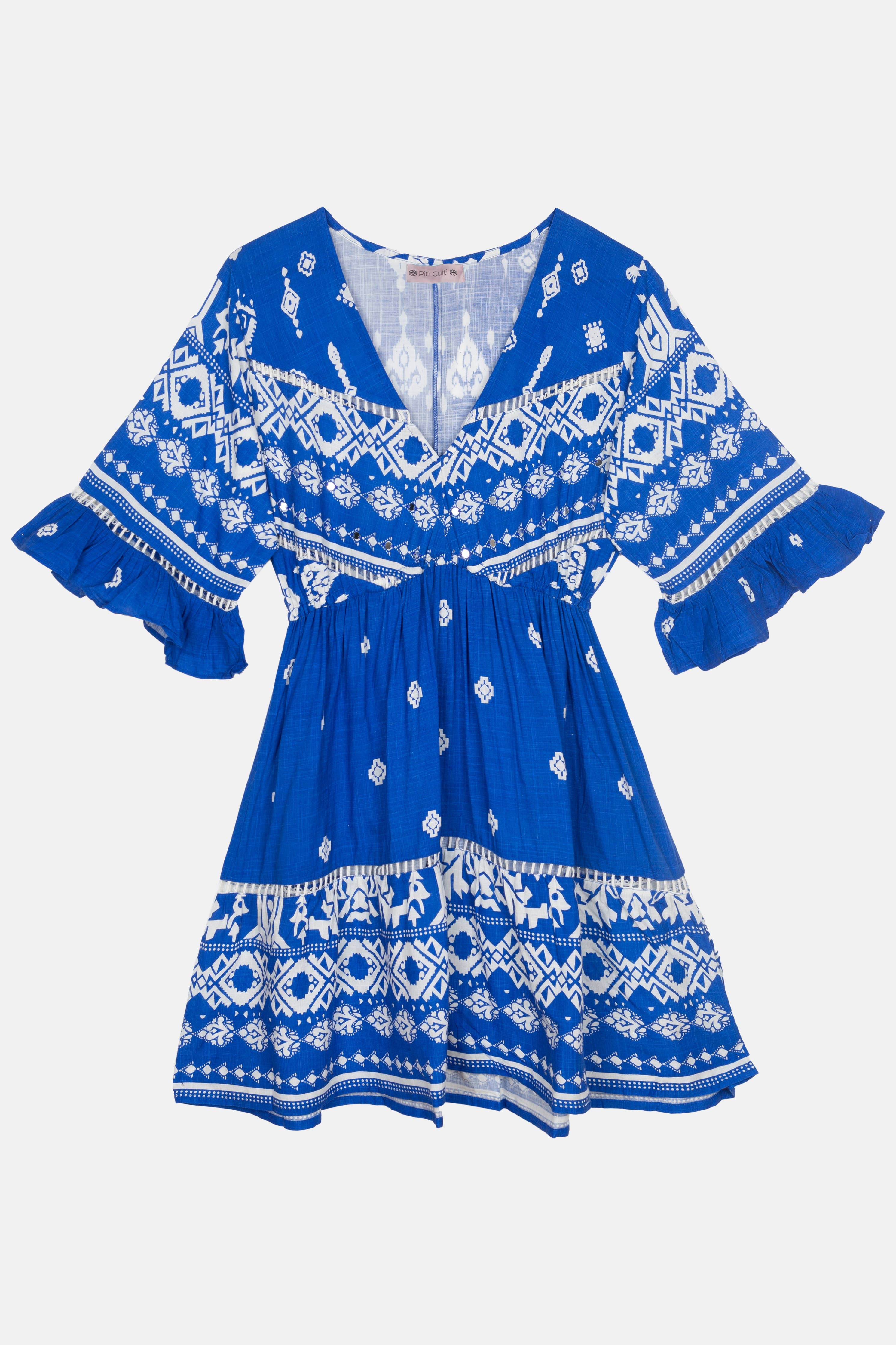 GREECE BLUE SHORT DRESS