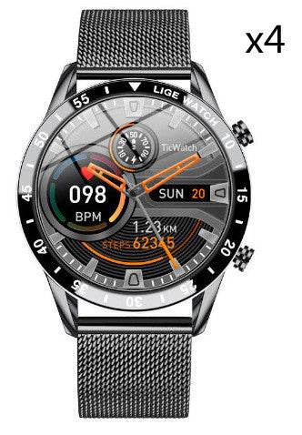 LIGE Men Smart Watch Sports Fitness Tracker Bluetooth Calls Voice Chat Heart Rate Monitor for iPhone iOS Android