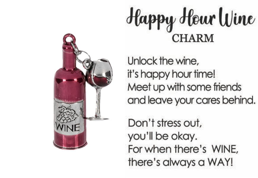Happy Hour Wine Charm - Red Wine