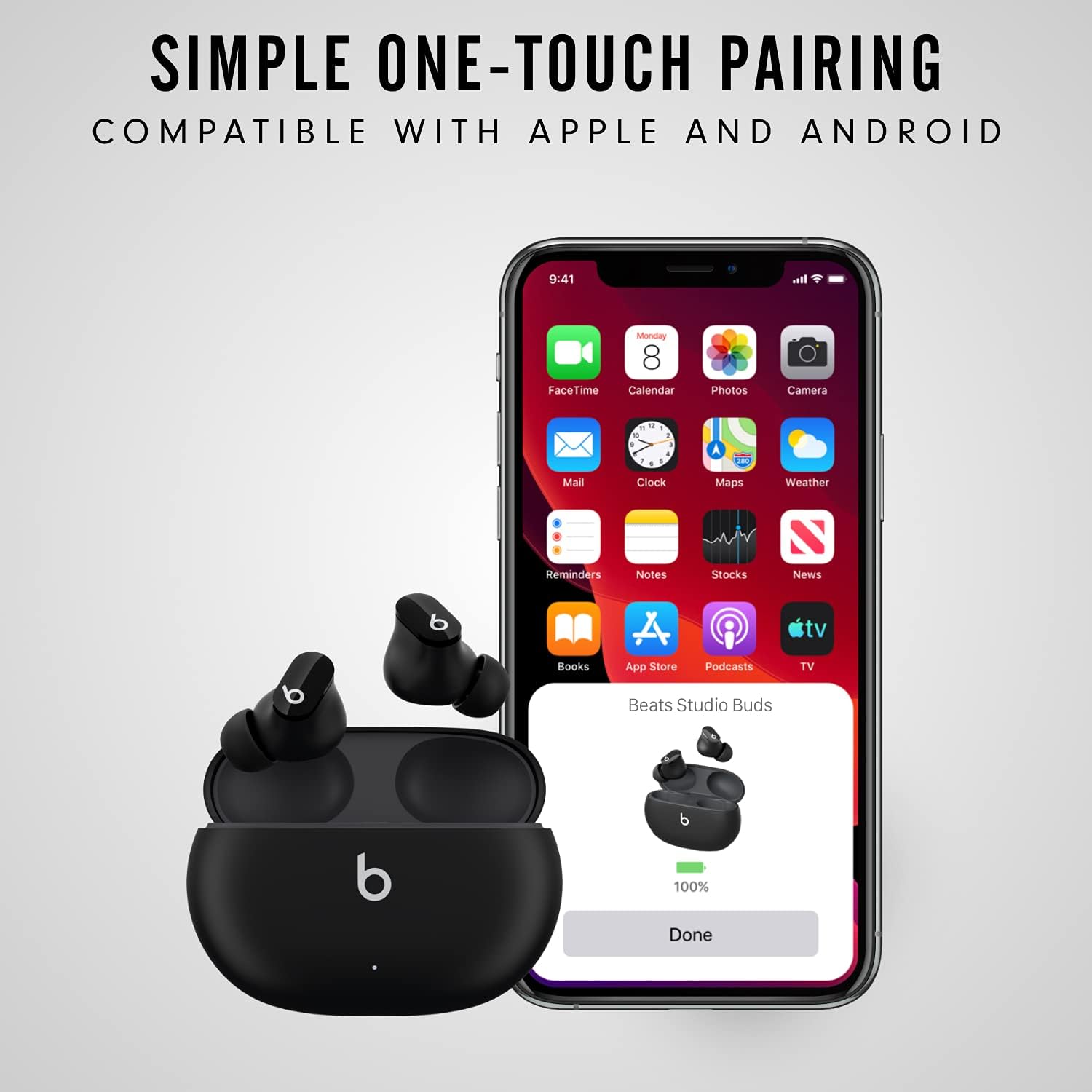 Beats Studio Buds - True Wireless Noise Cancelling Earphones - Black (Renewed Premium)