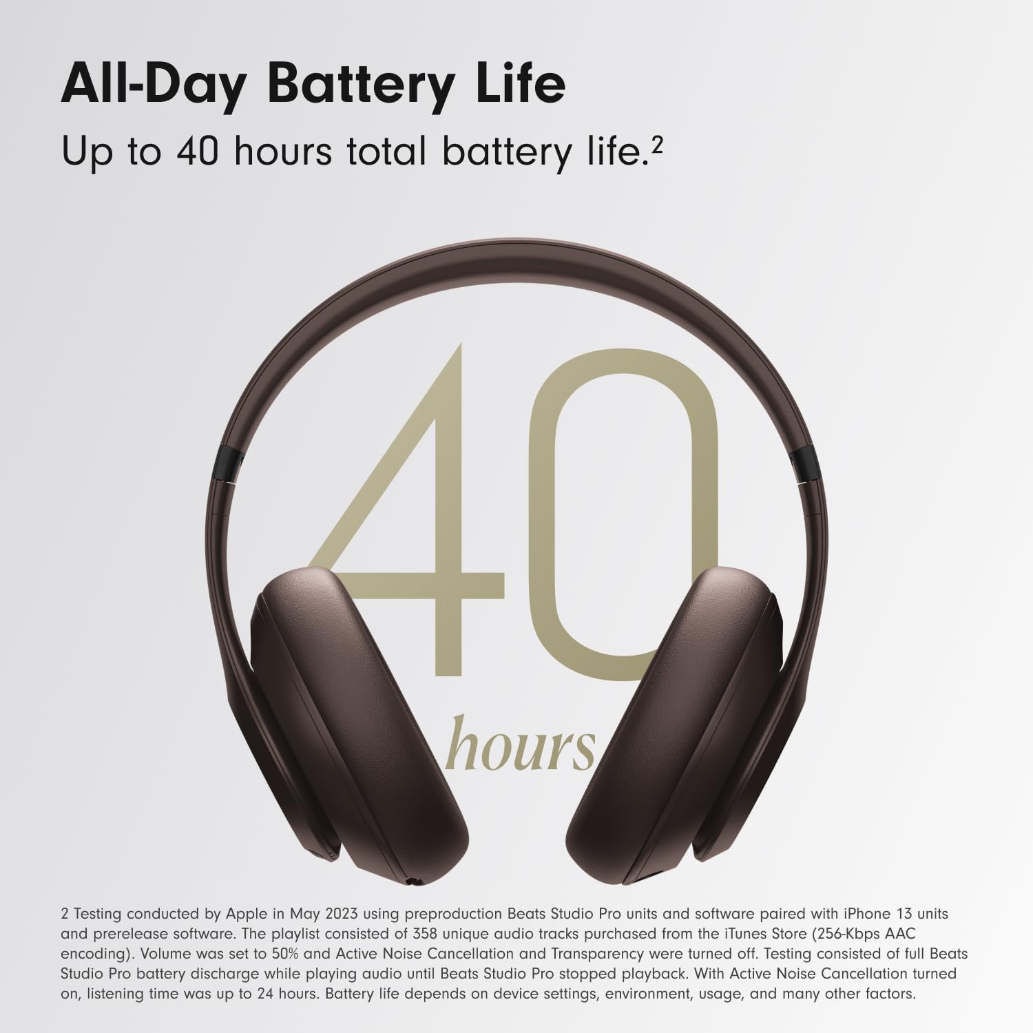 Beats Studio Pro - Wireless Bluetooth Noise Cancelling Headphones - Deep Brown (Renewed Premium)