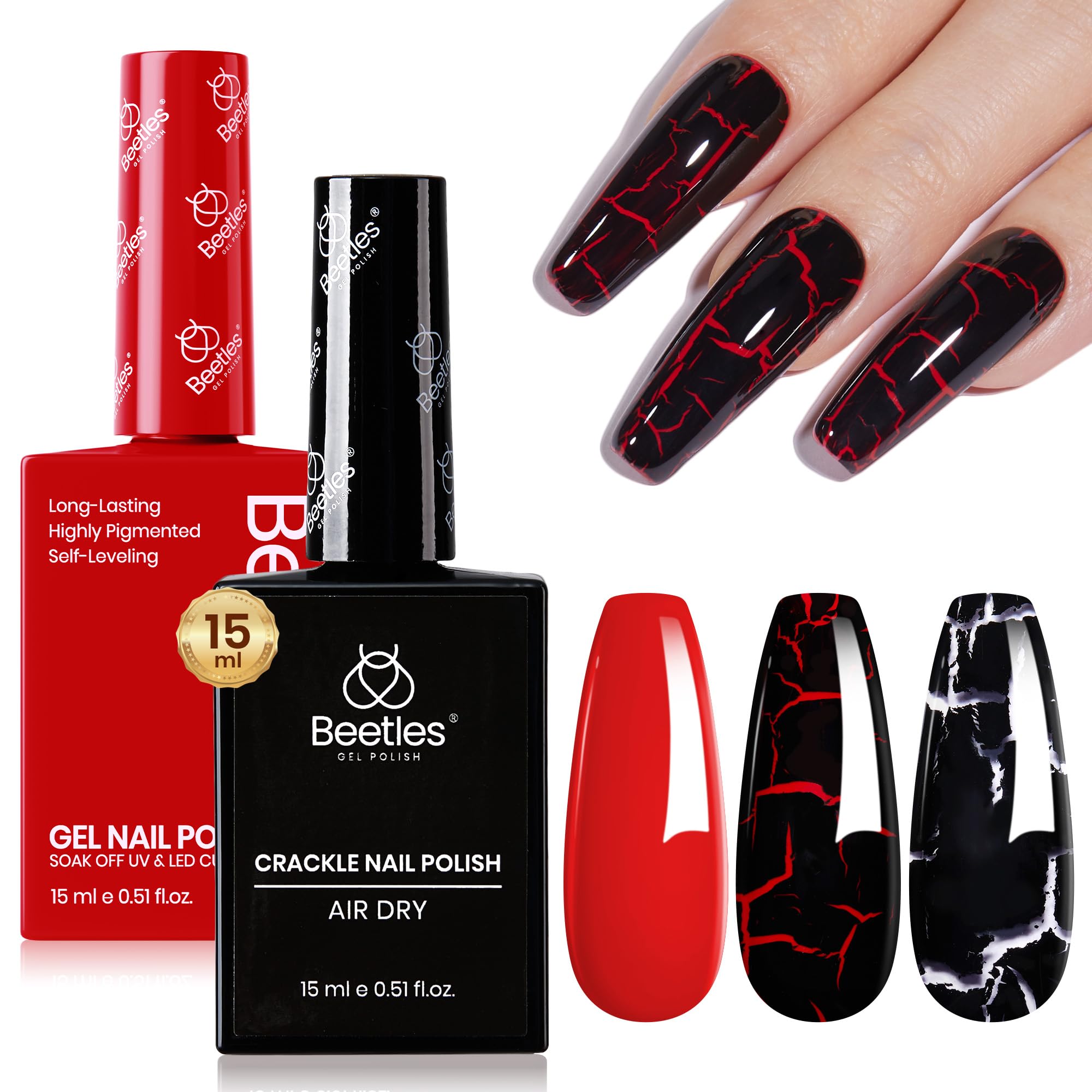 Beetles White Gel Nail Polish,15ml Summer Soak Off UV Gel Polish French Nail Art Manicure Salon DIY Design at Home Gift for Woman