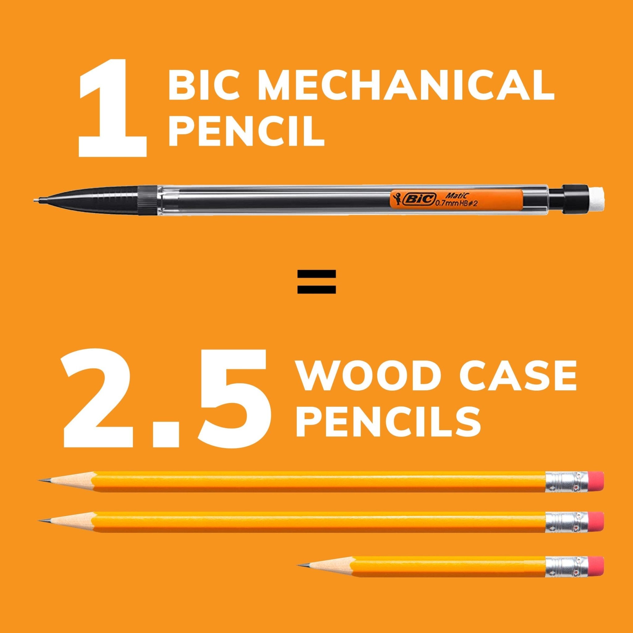 BIC Xtra Smooth Mechanical Pencil with 0.7 mm Medium Point, Refillable and Retractable, 40-Count Pack