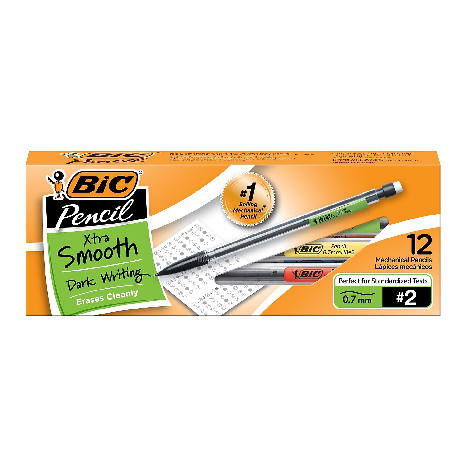 BIC Xtra Smooth Mechanical Pencil with 0.7 mm Medium Point, Refillable and Retractable, 40-Count Pack