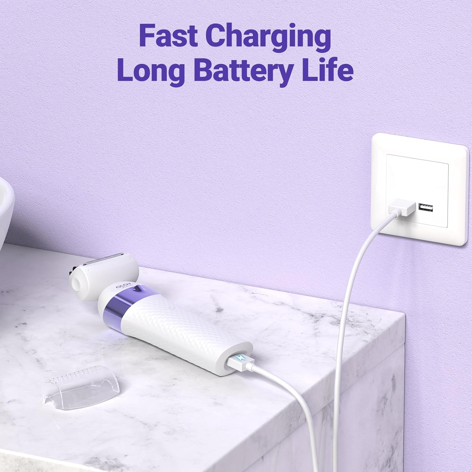 Bikini Trimmer for Women, IPX7 Waterproof Wet & Dry Electric Razors for Women, Bikini Legs Underarm Pubic Hairs Rechargeable Electric Shaver with 2 Trimmer Heads and Travel Razors