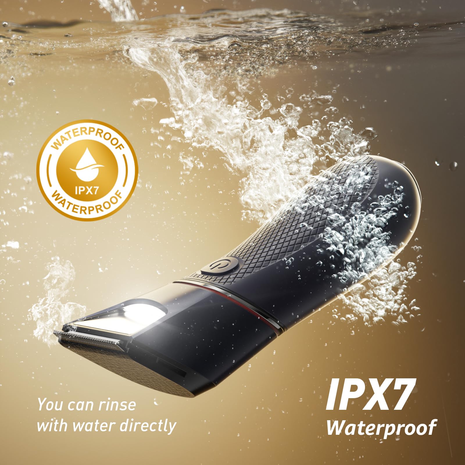 Bikini Trimmer for Women: Mirror Electric Shaver for Body Pubic Hair with LED Light, IPX7 Waterproof Portable Lady Facial Razor with Ceramic Blade,Rechargeable Body Groomer for Leg,Arm,Underarm