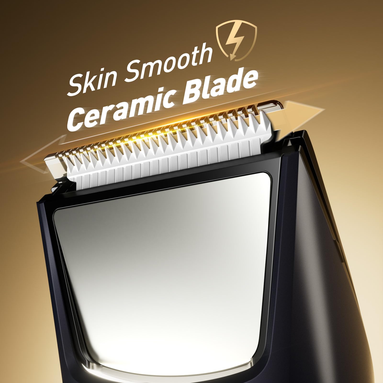 Bikini Trimmer for Women: Mirror Electric Shaver for Body Pubic Hair with LED Light, IPX7 Waterproof Portable Lady Facial Razor with Ceramic Blade,Rechargeable Body Groomer for Leg,Arm,Underarm