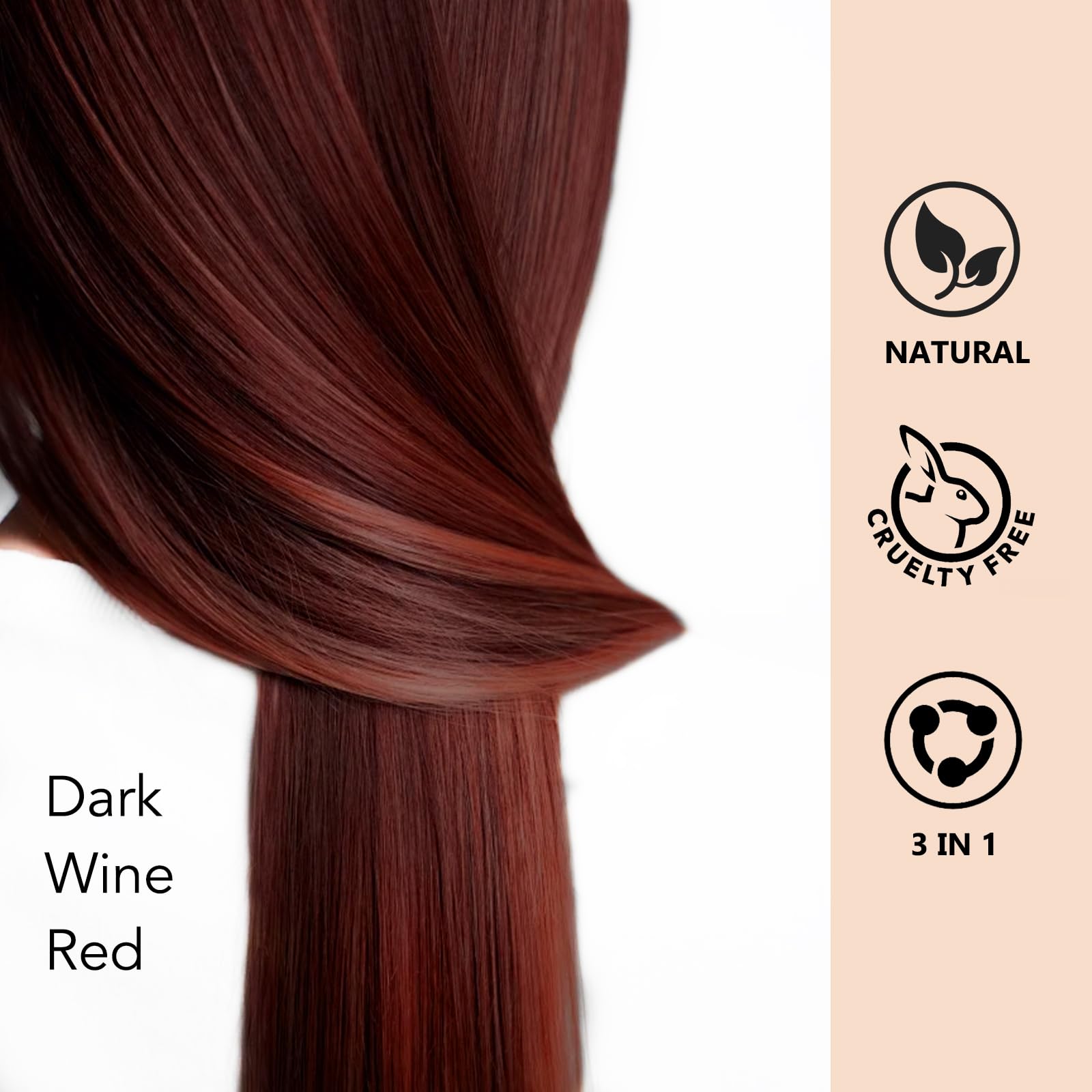 Black 3-in-1 Hair Dye for Men & Women - Long-Lasting Gray Hair Coverage, Shampoo Para Canas, Natural Color in Minutes - 16.9 Fl Oz