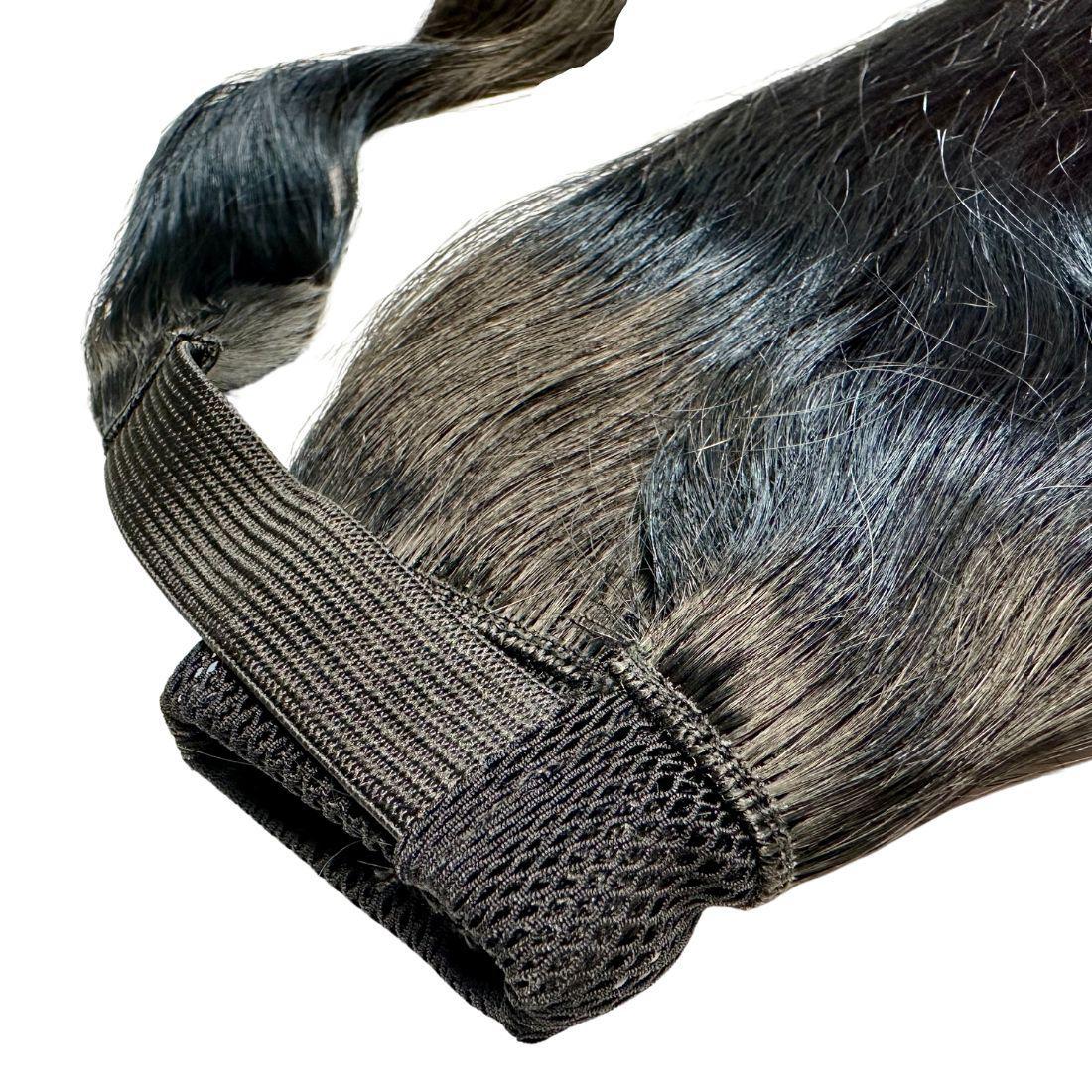 Jet Black 100% Human Hair Ponytail Extension