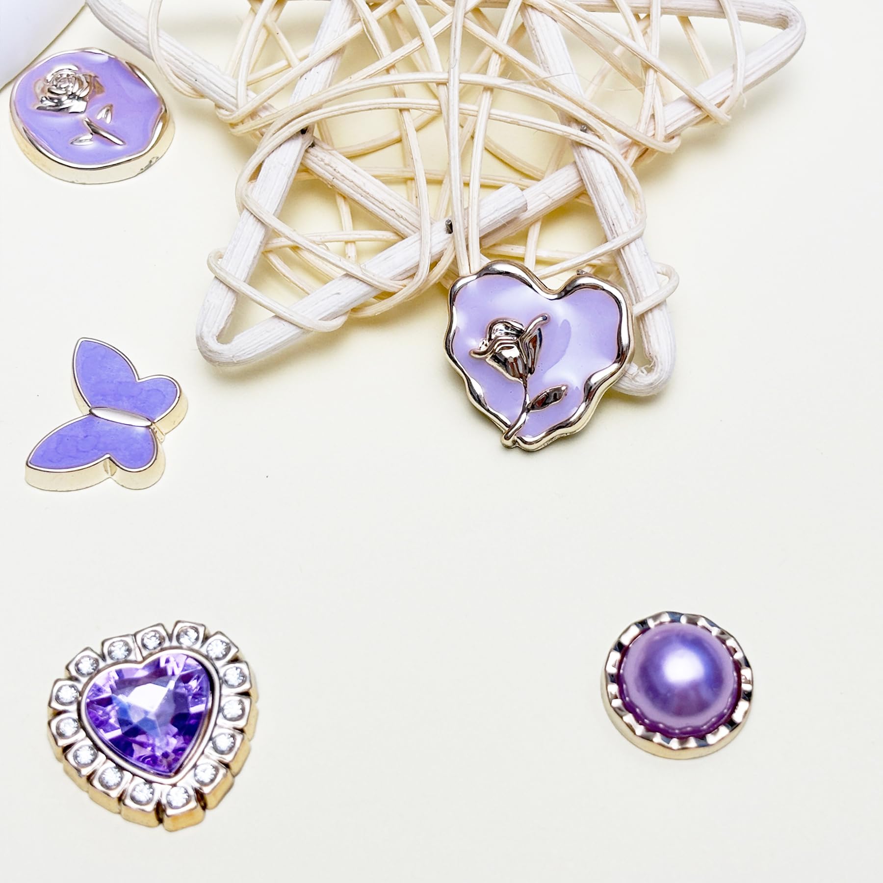 Bling Shoe Charms for Women, Sparkle Rhinestones Shoe Decoration Charms, Girly Shoe Chains for Clog Sandals, DIY Shoe Accessories for Party Favor