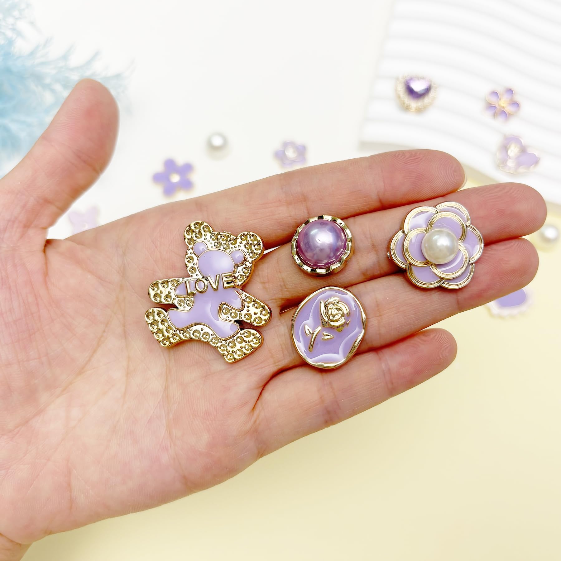 Bling Shoe Charms for Women, Sparkle Rhinestones Shoe Decoration Charms, Girly Shoe Chains for Clog Sandals, DIY Shoe Accessories for Party Favor