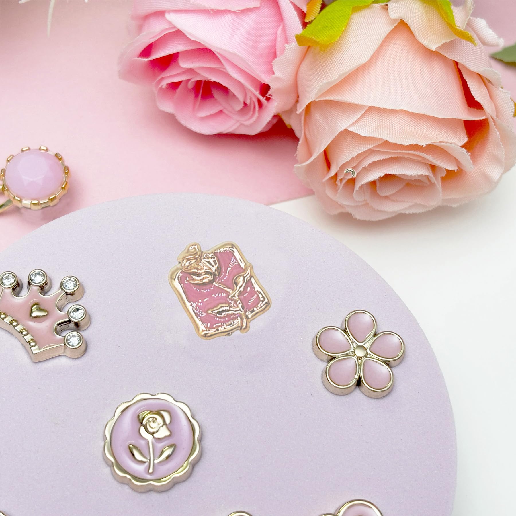 Bling Shoe Charms for Women, Sparkle Rhinestones Shoe Decoration Charms, Girly Shoe Chains for Clog Sandals, DIY Shoe Accessories for Party Favor