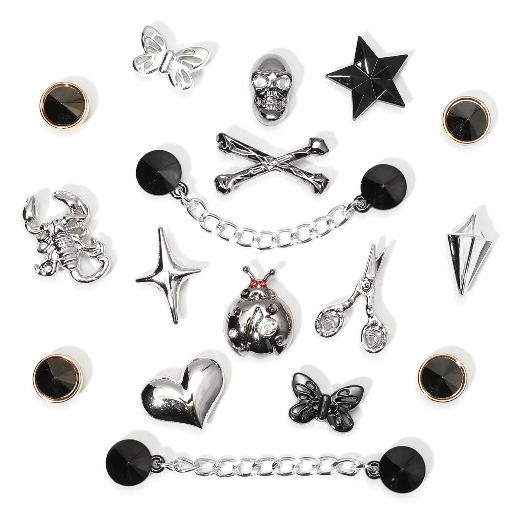 Bling Shoe Charms for Women, Sparkle Rhinestones Shoe Decoration Charms, Girly Shoe Chains for Clog Sandals, DIY Shoe Accessories for Party Favor