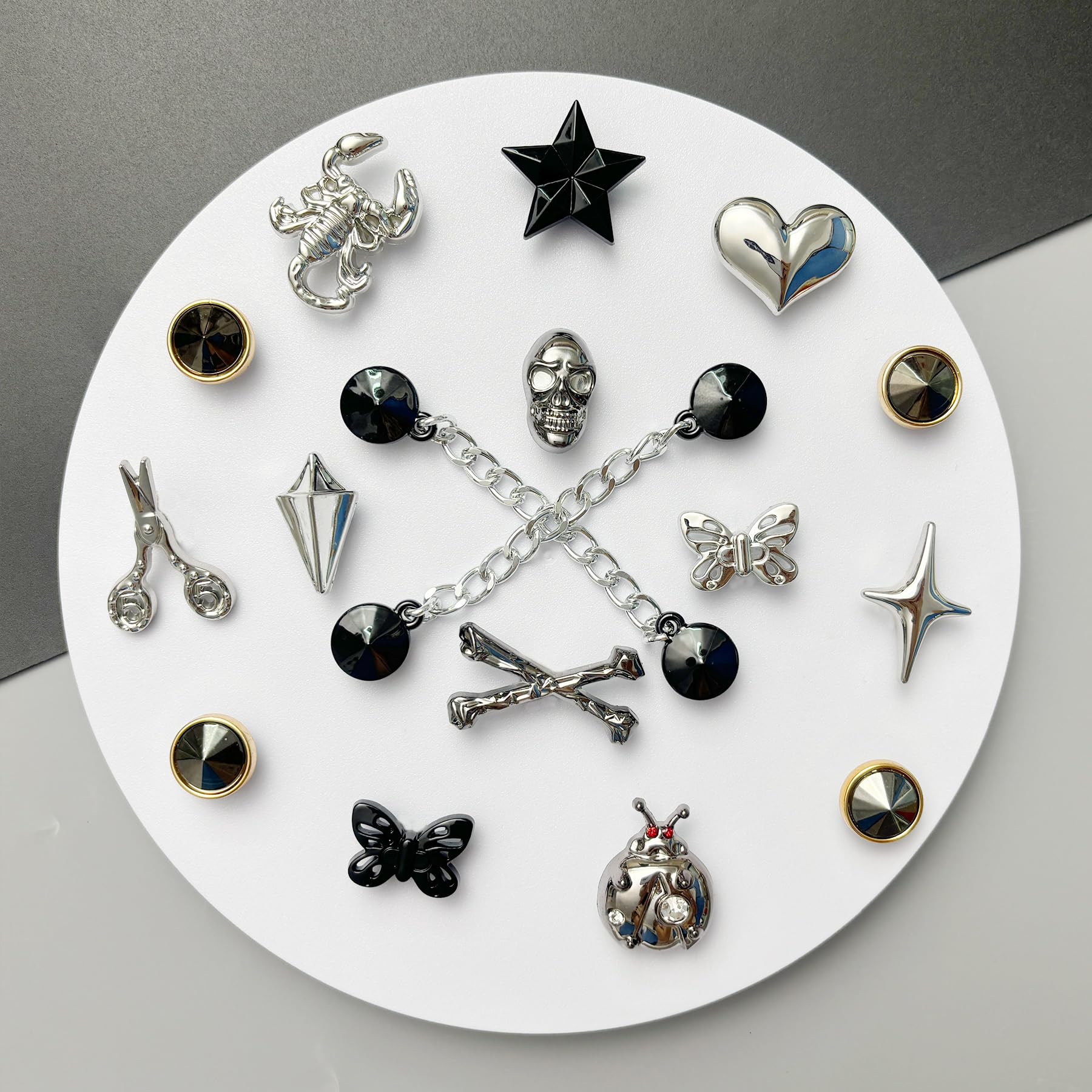 Bling Shoe Charms for Women, Sparkle Rhinestones Shoe Decoration Charms, Girly Shoe Chains for Clog Sandals, DIY Shoe Accessories for Party Favor