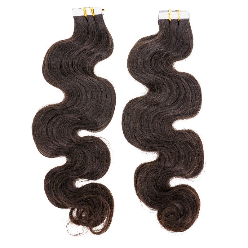 Raw Body Wave 100% Human Hair Tape In Extensions