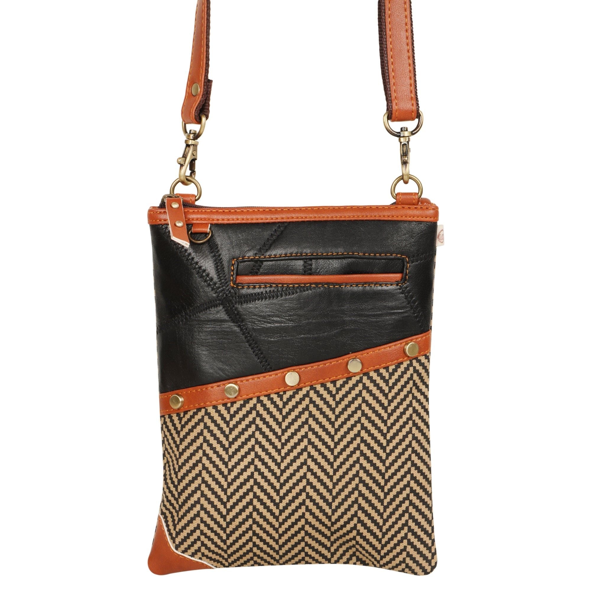 Brisk Crossbody Bag w/ Cellphone Pocket - Herringbone