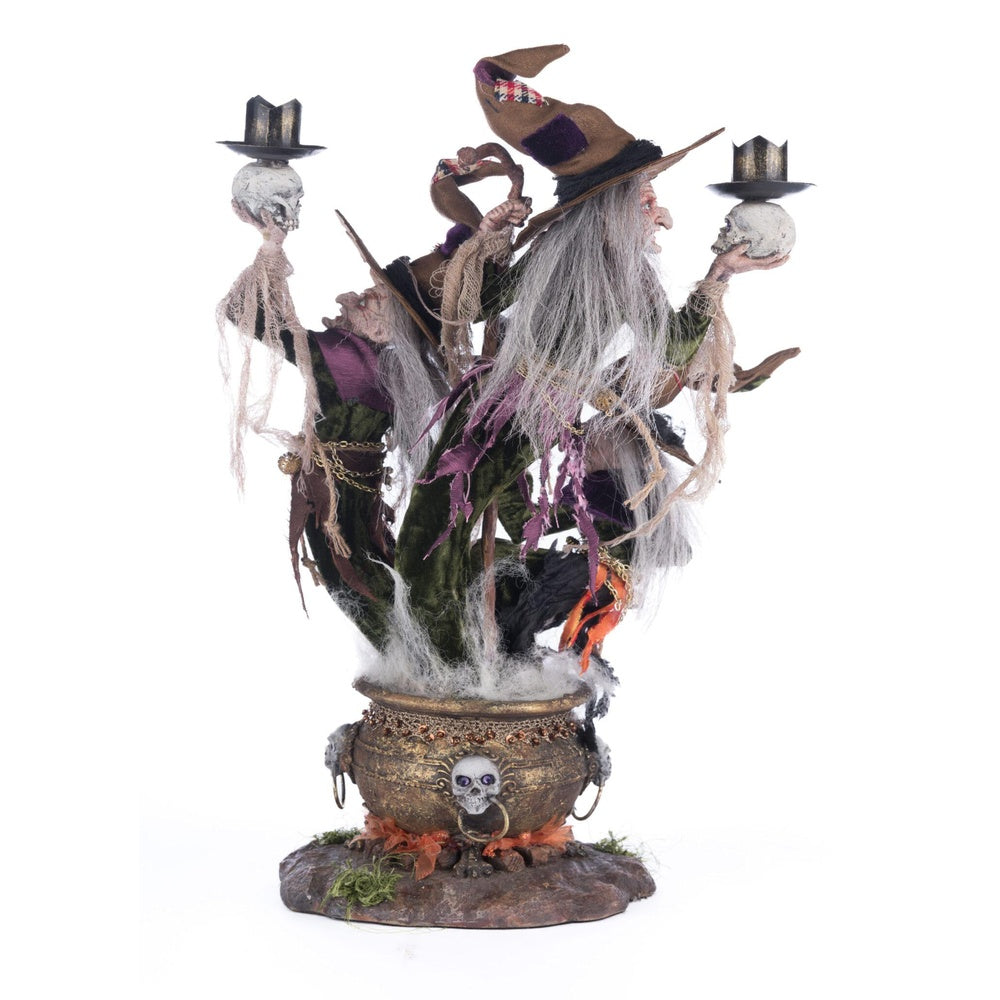 Broomstick Acres Witches Candle Holder by Katherine's Collection