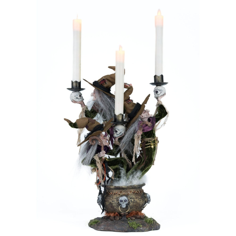 Broomstick Acres Witches Candle Holder by Katherine's Collection
