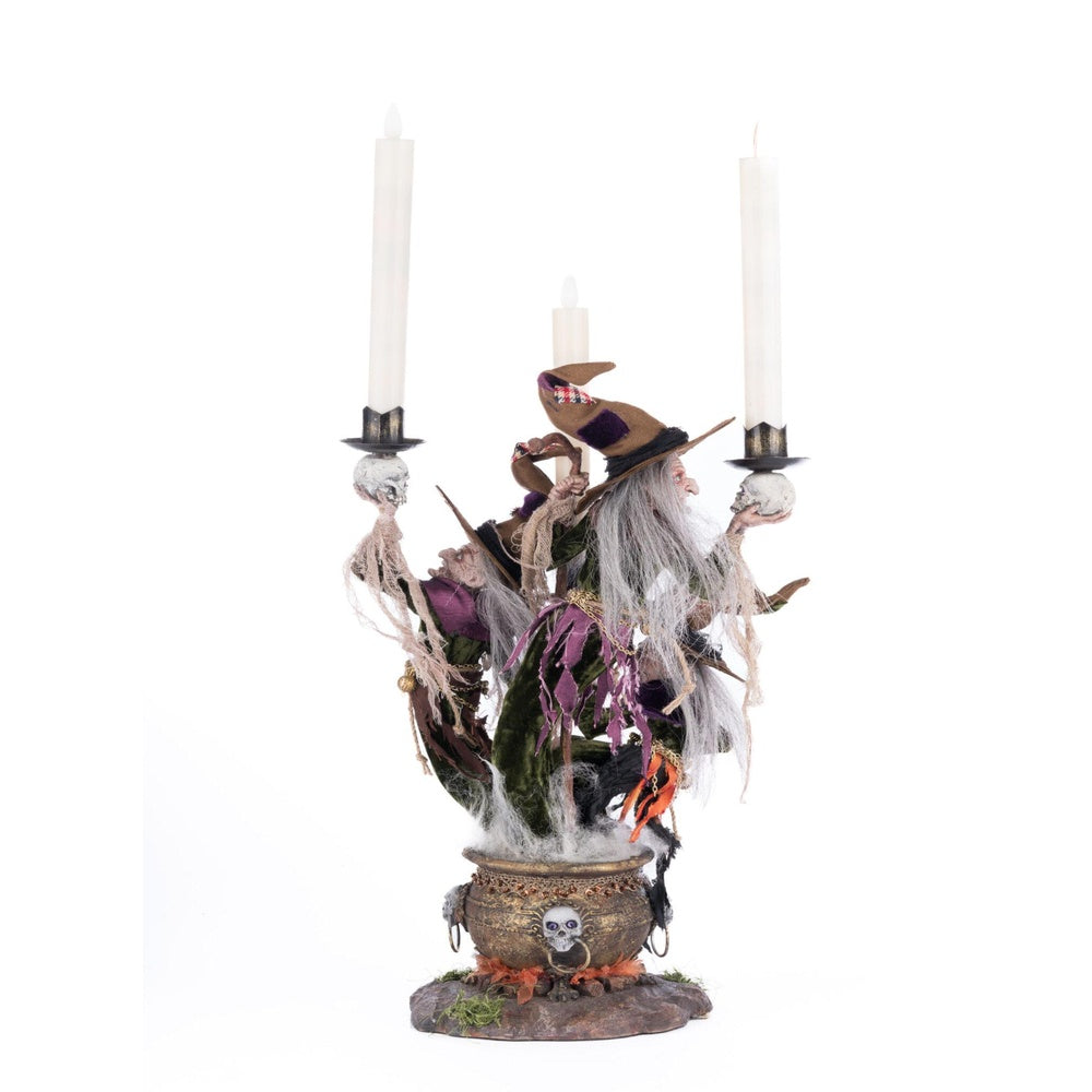 Broomstick Acres Witches Candle Holder by Katherine's Collection