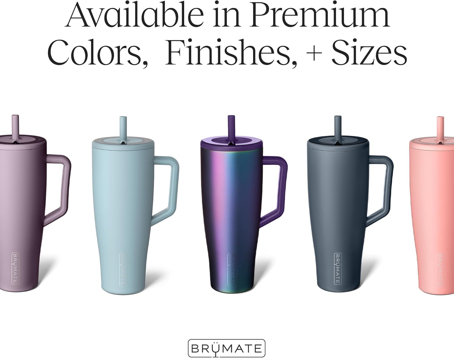 BrüMate Era 40 oz Tumbler with Handle and Straw | 100% Leakproof Insulated Tumbler with Lid and Straw | Made of Stainless Steel | Cup Holder Friendly Base | 40oz (Mocha)