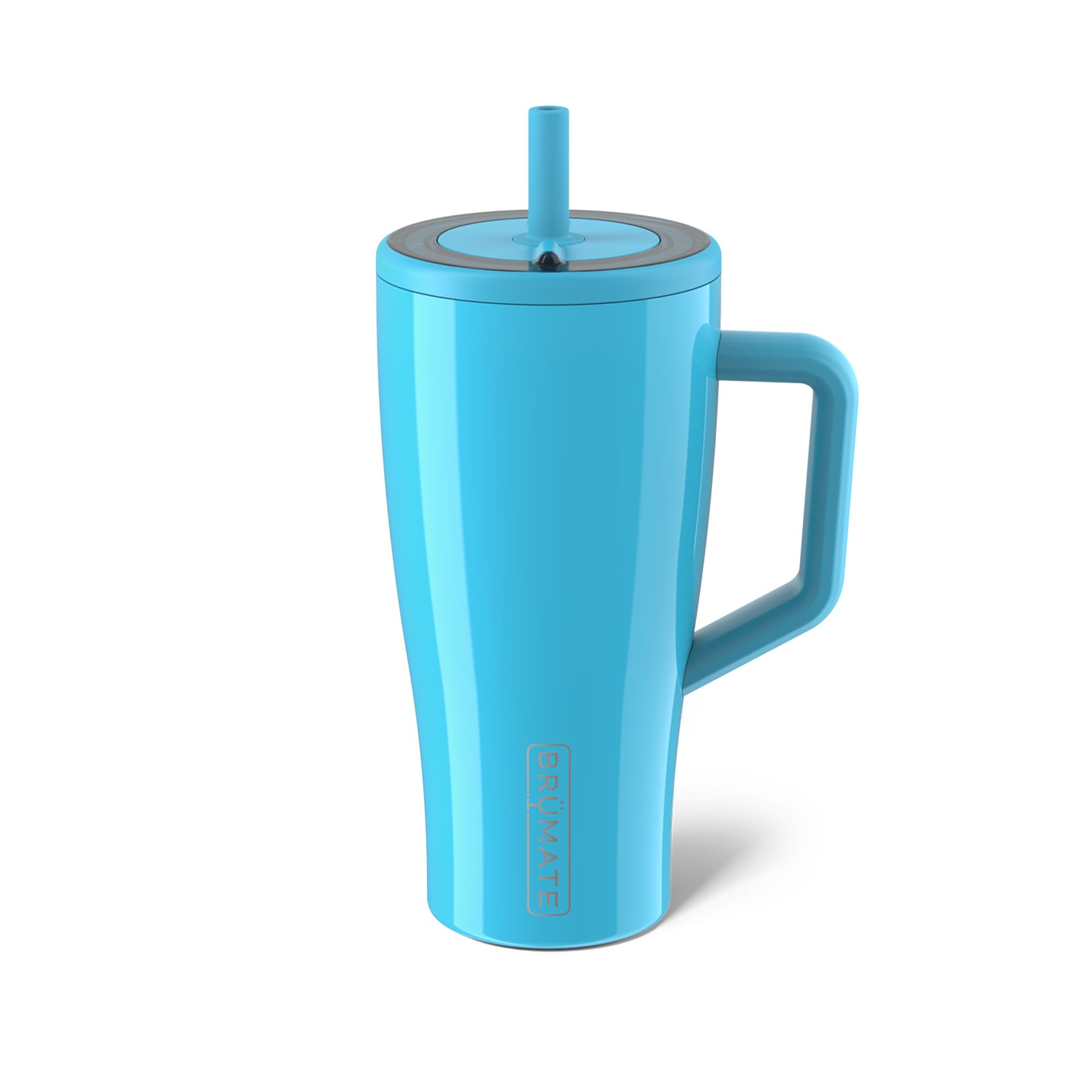 BrüMate Era 40 oz Tumbler with Handle and Straw | 100% Leakproof Insulated Tumbler with Lid and Straw | Made of Stainless Steel | Cup Holder Friendly Base | 40oz (Mocha)