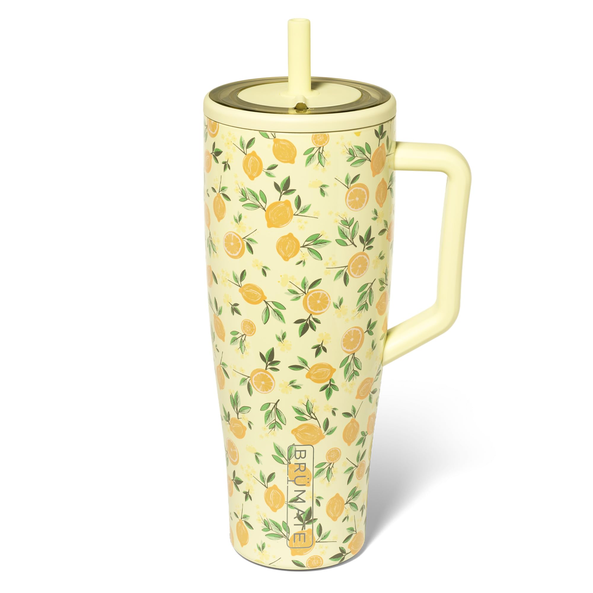 BrüMate Era 40 oz Tumbler with Handle and Straw | 100% Leakproof Insulated Tumbler with Lid and Straw | Made of Stainless Steel | Cup Holder Friendly Base | 40oz (Mocha)