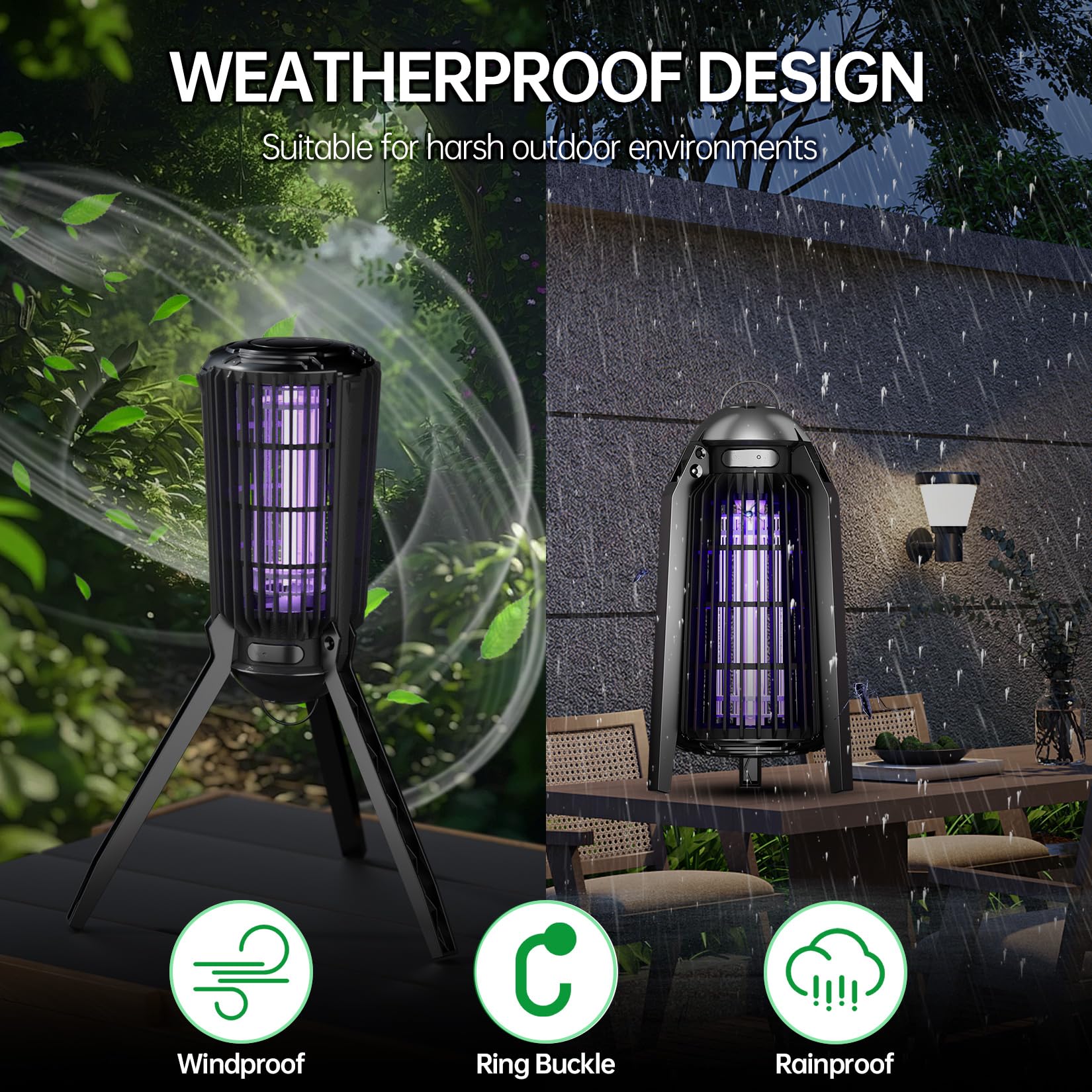 Bug Zapper Indoor, Fly Zappers Electric Mosquitoes Insect Gant Fruit Flies Moth Traps with 4200V for Home Living Room Bedroom Kitchen Backyard Patio Garage Office Camping