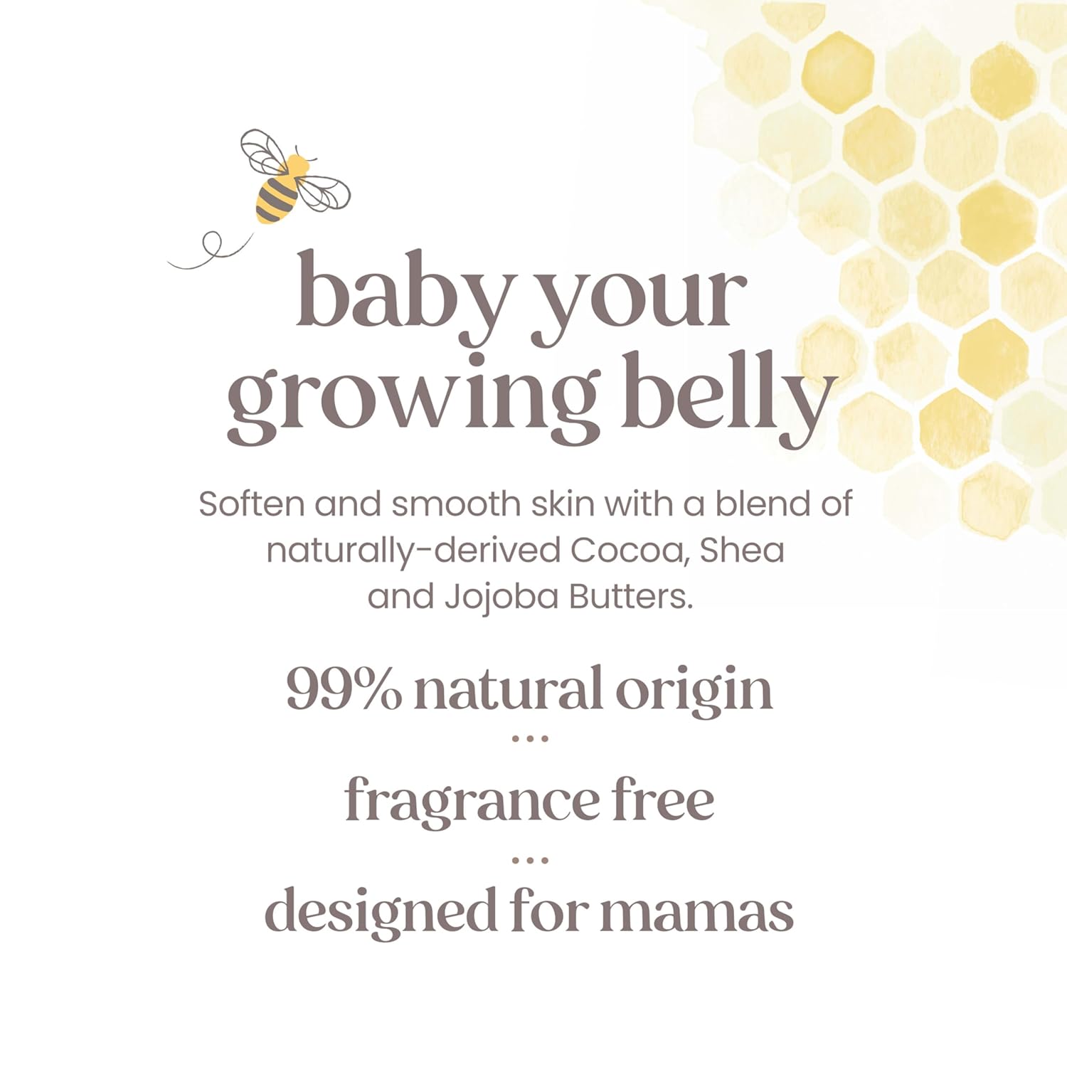 Burt's Bees Mama Belly Butter Stretch Mark Cream for Pregnancy Massages Body & Reduces Scar Appearance, Prenatal & Postnatal Tummy Skin Care, Shea Butter & Vitamin E Rich Formula, 6.5 Oz Tub