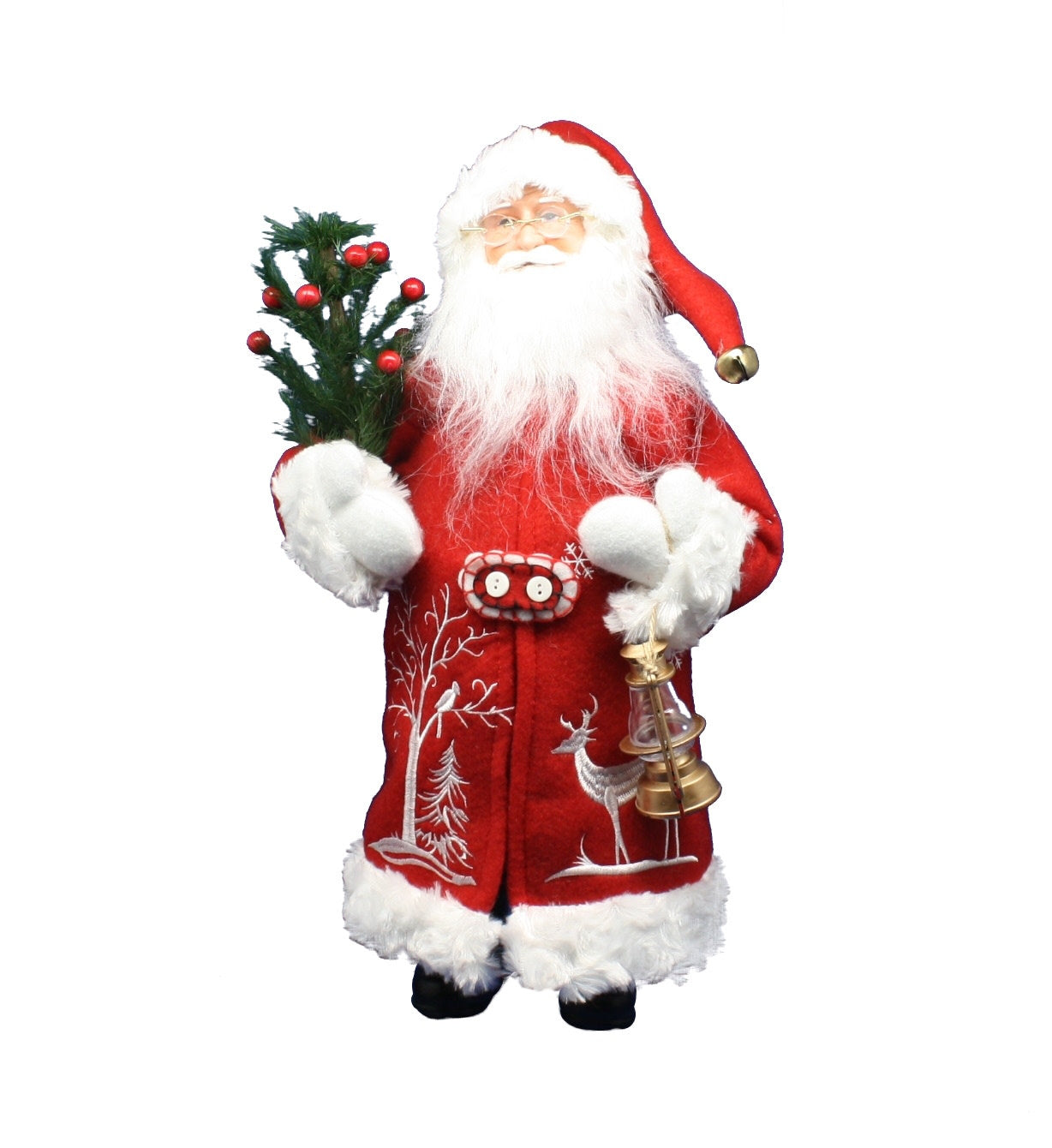 Winter Silhouette Santa Claus Figurine