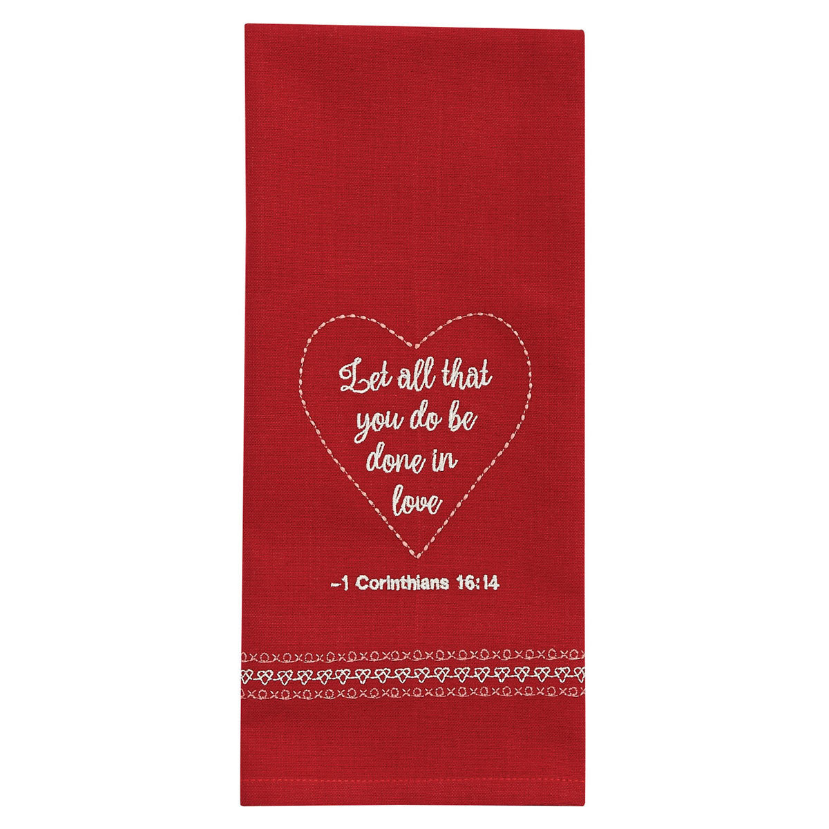 Let All That You Do Embroidered Dishtowel