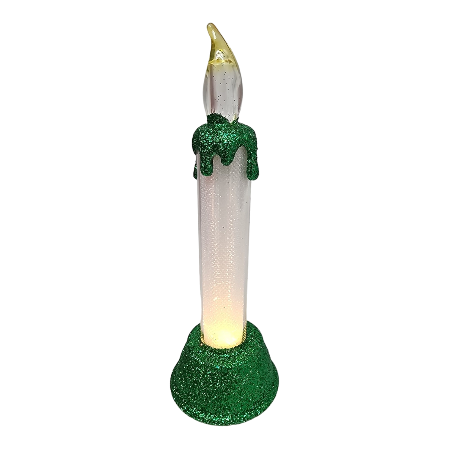Light-Up LED Glittered 6 Inch Candle -