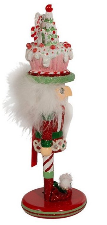 10" Hollywood Bakery Hat Nutcracker - Cupcake
