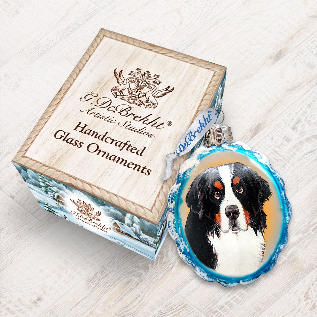 Mamas Best Friend Rescue Dog Mercury Glass Ornament by G. DeBrekht - Pets Dog and Cats Decor - 774011