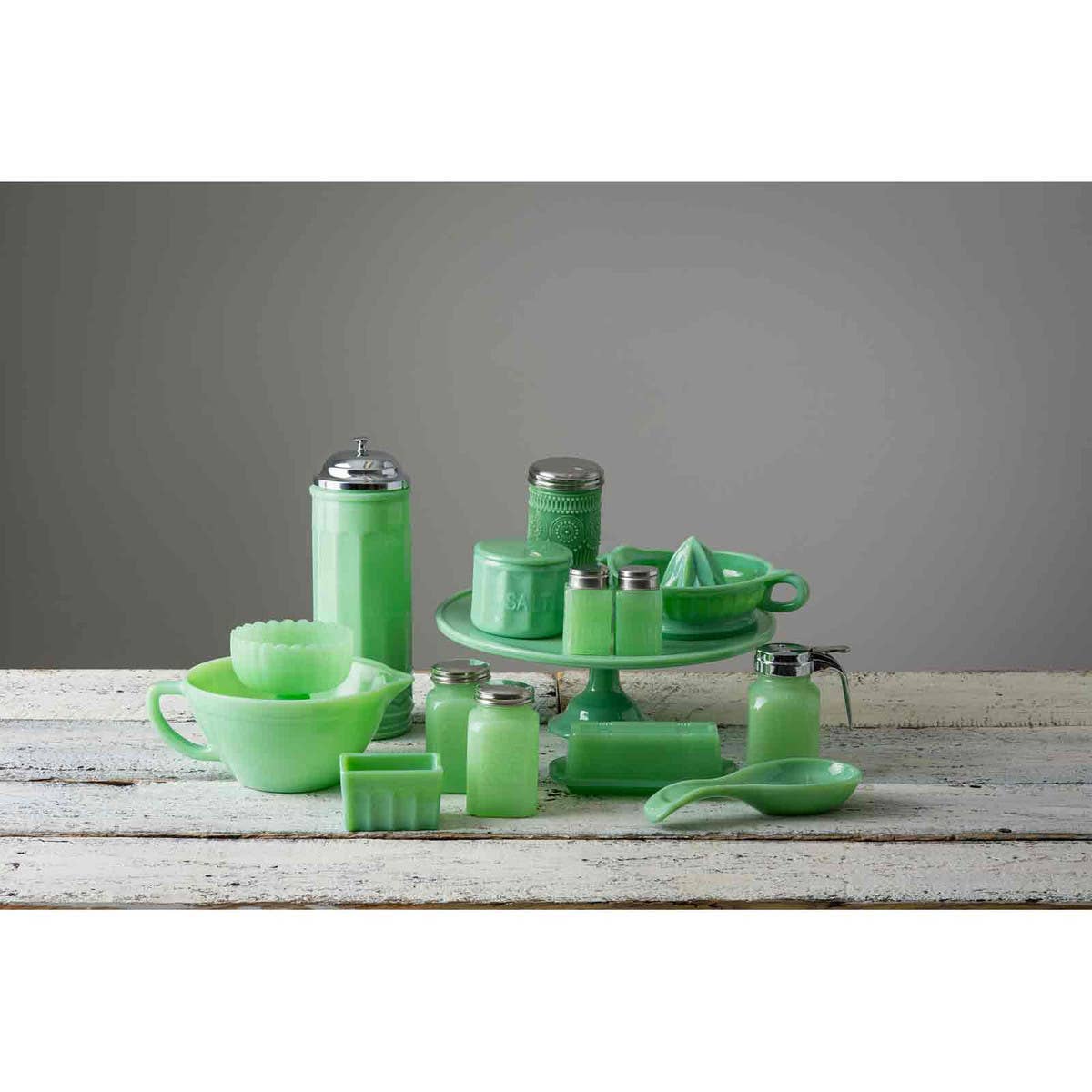 Jadeite Glass Collection 6 oz Range "Pepper" Shaker