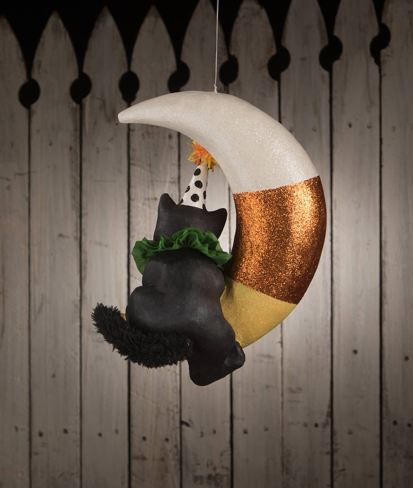 XL Party Kitty Candy Corn Moon - LAST CHANCE!