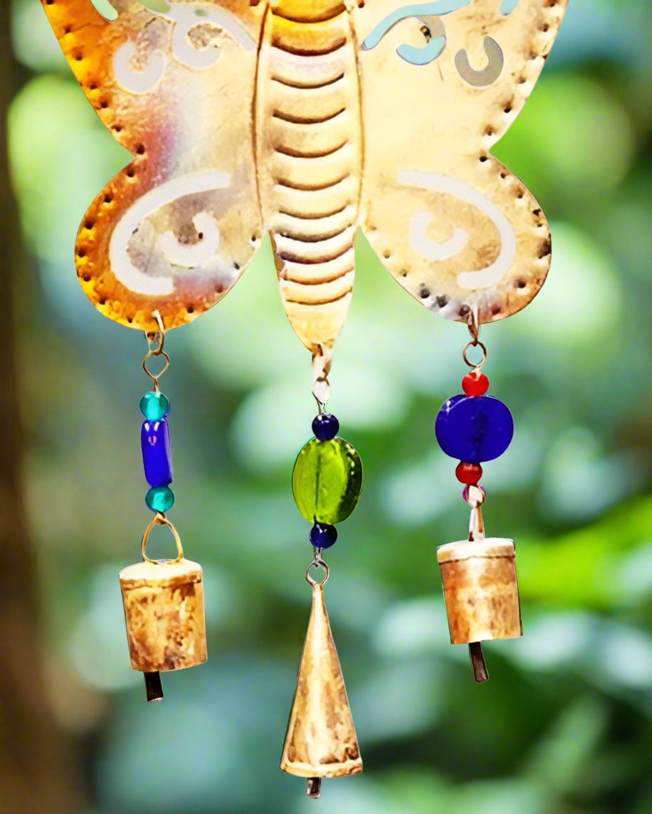 Butterfly Chime With Bells and Beads by OMSutra