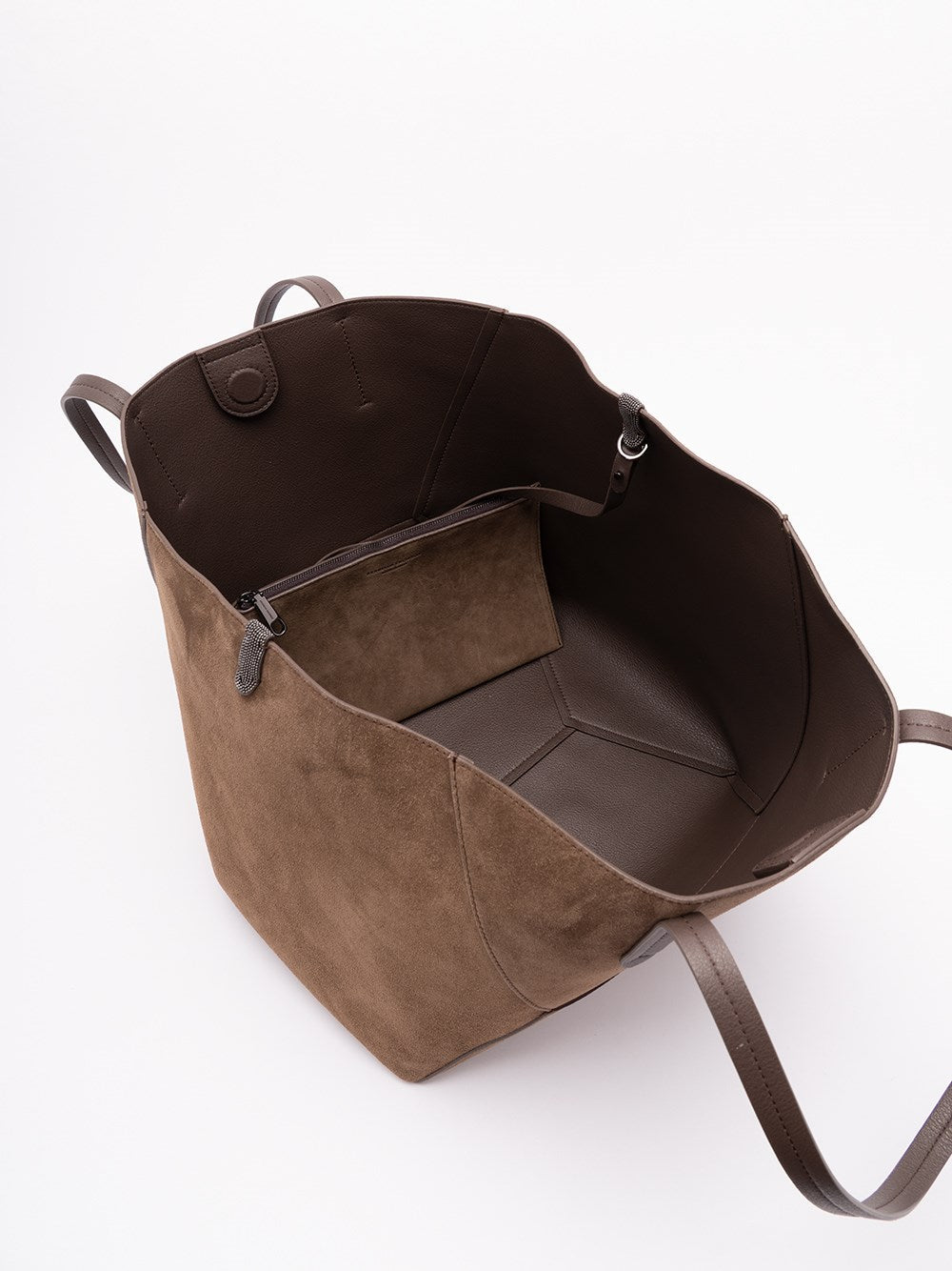 Brunello Cucinelli Women `Bc Duo` Bag In Suede With Monili