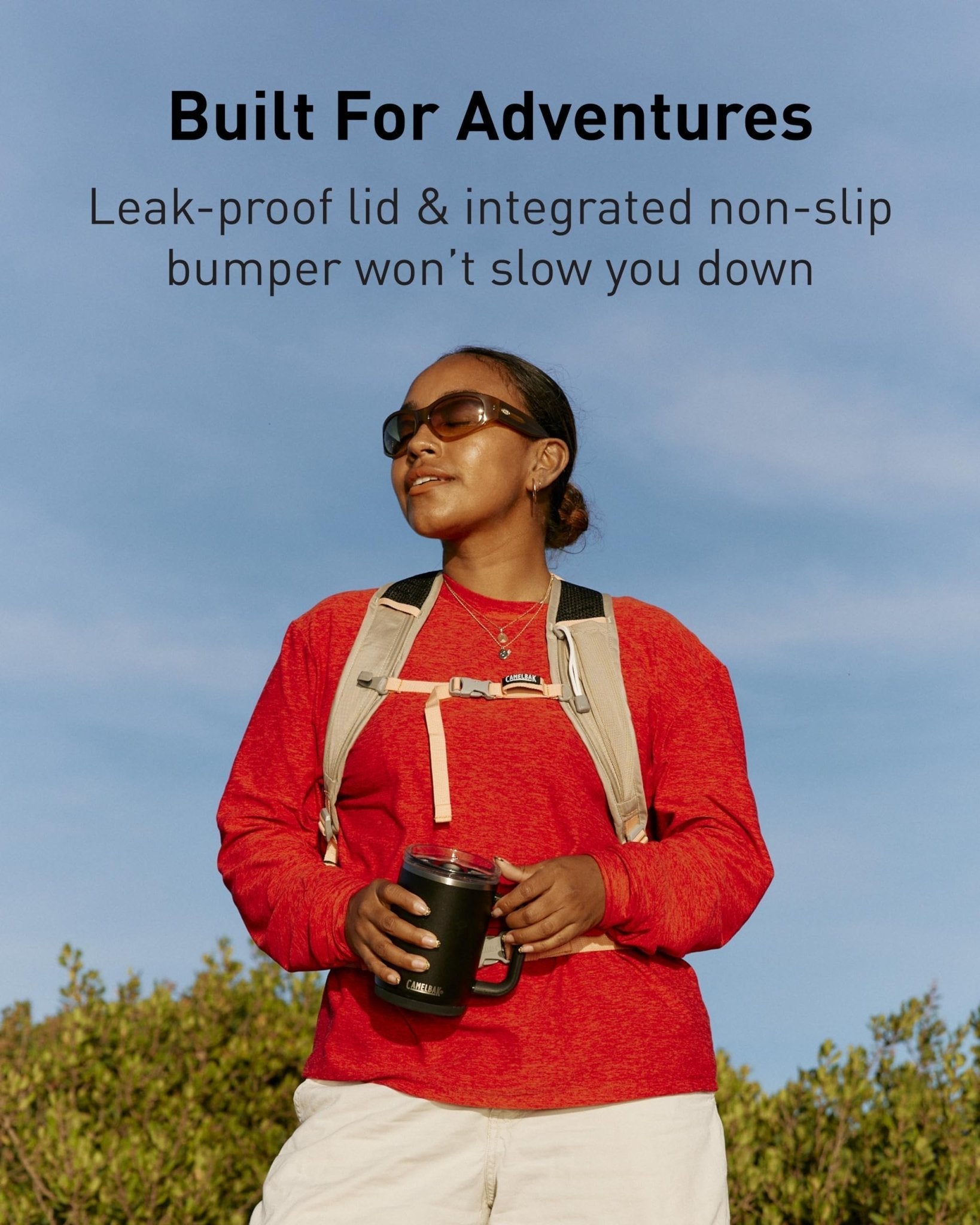 CamelBak Thrive Leak-Proof 16 oz Mug, Insulated Stainless Steel - for Travel, Coffee, Tea, hot Beverages - Spill Proof - Cup-Holder Compatible, Navy