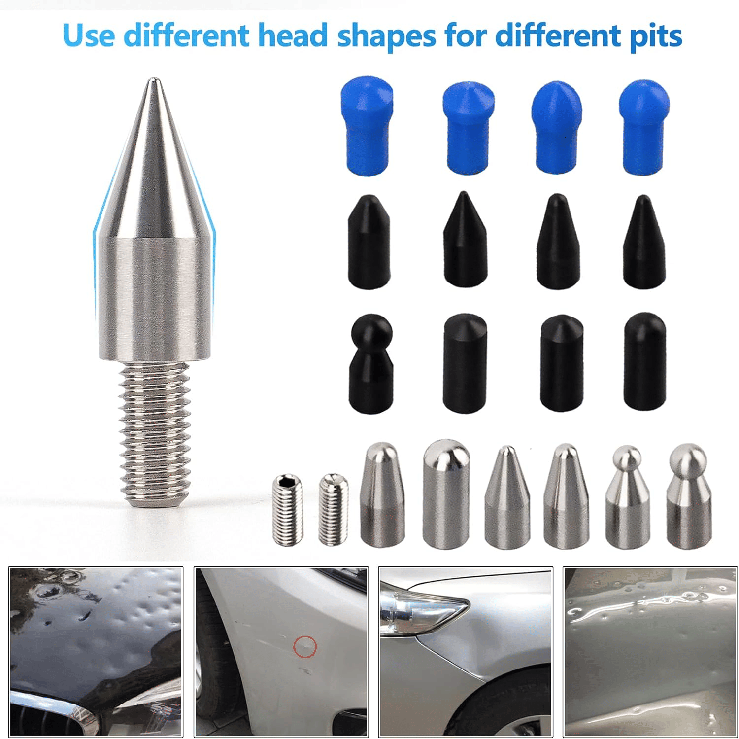 Car Dent Repair Hammer 25-piece set - Dent Remover Tool Polishing hammer, paint-free removal tool Bump repair body DIY high point for car body motorcycle refrigerator and ding hail dent removal