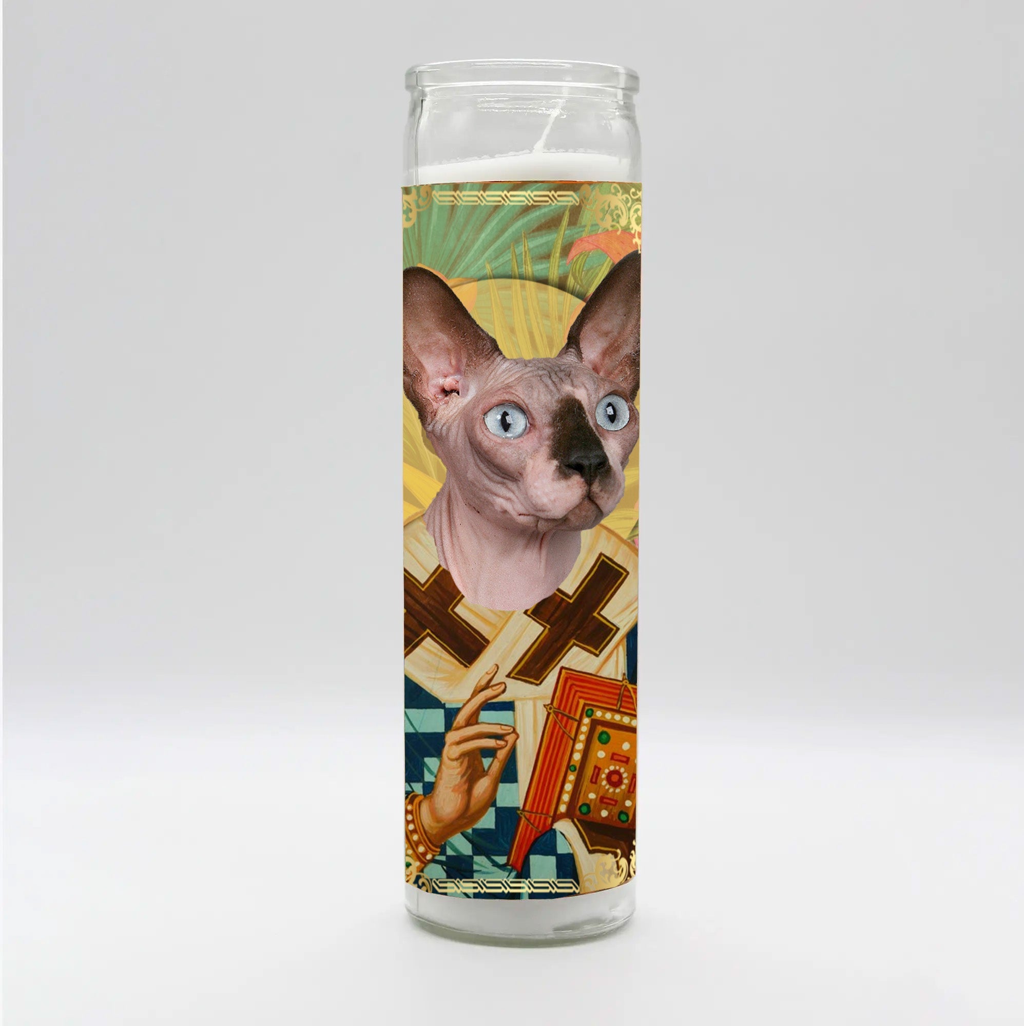 Saint Sphynx Cat Candle by BOBBYK