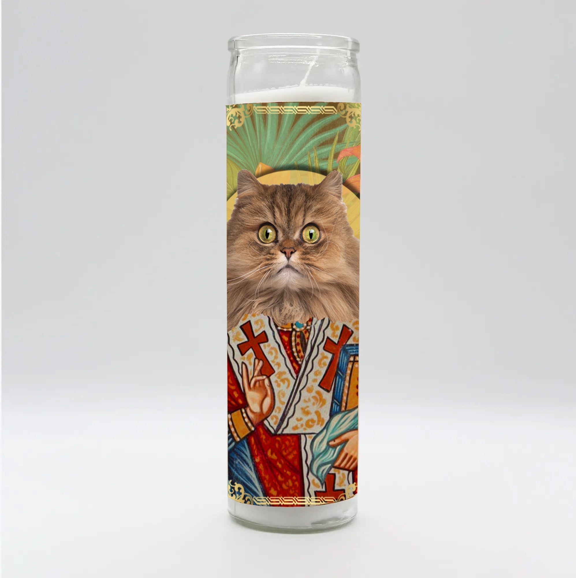 Saint Persian Cat Candle by BOBBYK