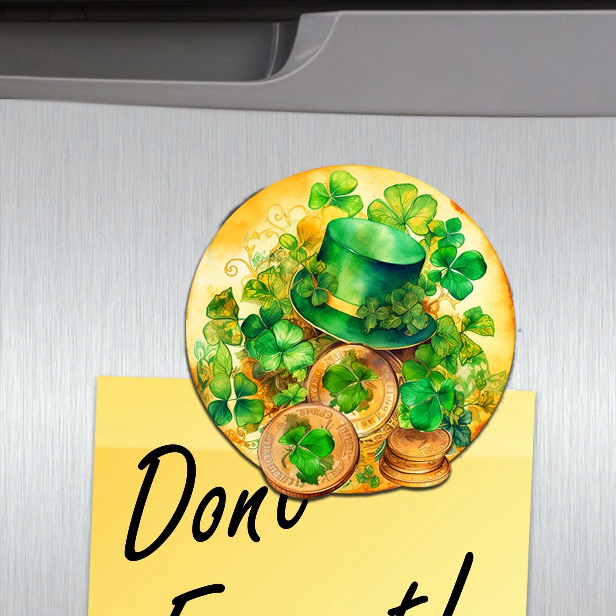 St. Patrick's Day Decorative Wooden Magnets Set of 6 by G. Debrekht - St. Patrick's Day Decor - 8090058G-S6