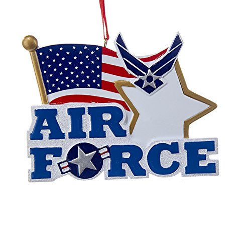 4.5 inch Air Force Ornament With U.S. Flag+Shield