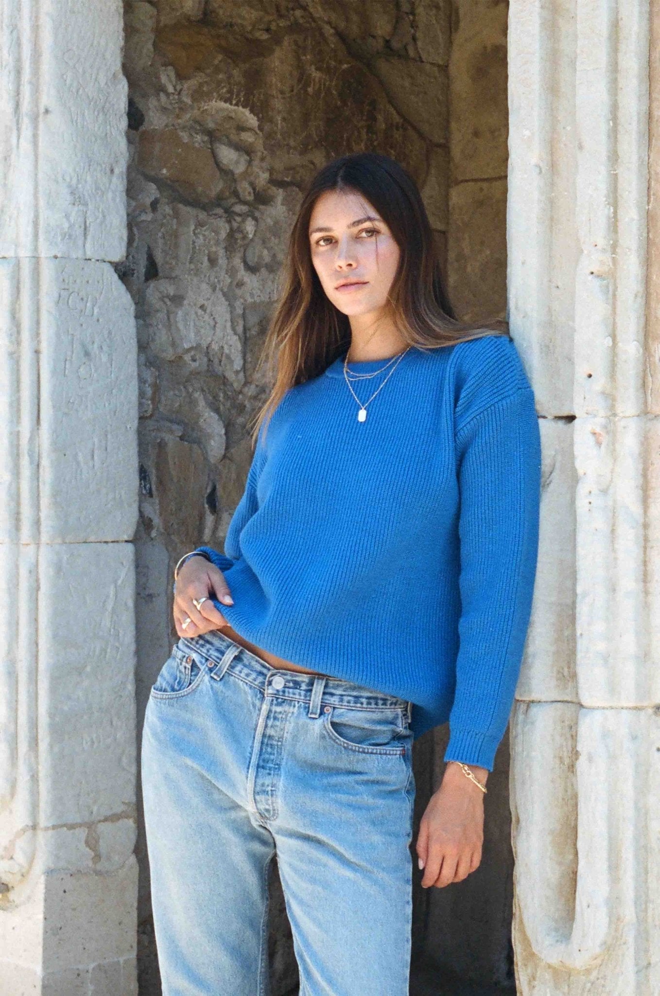 Charles Sweater - Commodore Blue